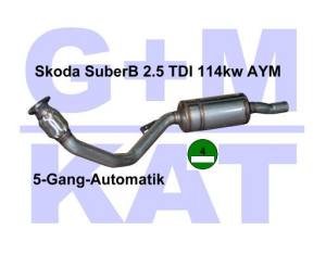 Partikelfilter Skoda SuberB 2.5 TDI 114 kw Automatik 3U AYM grüne plakete