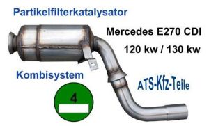 Partikelfilter-kat Mercedes E270 CDI 130 kw Grüne Plakette 0439004