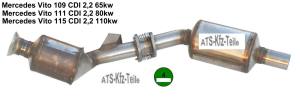 Partikelfilter kat Mercedes Vito 115 CDI 2,2 110 kw W639 0439029 Grüne Plakette