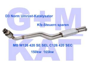 Katalysator Mercedes 420 SE SEL SEC G+M 400101-D3