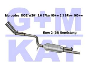 Mercedes 190E 2.0 90kw 97kw 100kw Katalysator Umrüstung Euro 2