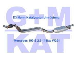 Katalysator D3 Mercedes 190E 2.6 118kw W201 G+M 400110-D3