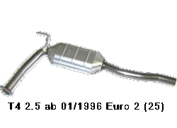 Katalysator Euro 2 VW T4 2,5 81kw ab BJ. 1996 G+M 800173-EU2