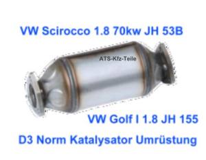 Katalysator Euro 2 VW Scirocco 1,8 70 kw JH D3 G+M 800125-D3