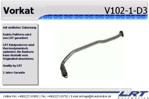 Aufrüst-Vorkatalysator Opel Astra Vectra LRT-V102-1-D3