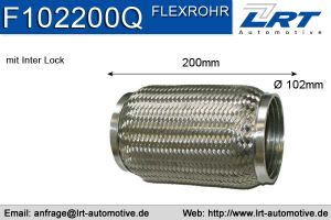Flexrohr 102mm x 200mm Verstärkt LRT-F102200Q