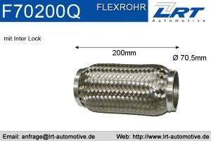 Flexrohr 70mm x 200mm Verstärkt LRT-F70200Q