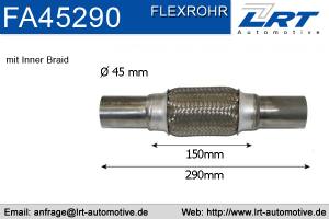 Flexrohr 45mm x 290mm mit Anschlußrohr LRT-FA45290