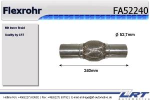 Flexrohr 52mm x 240mm mit Anschlußrohr LRT-FA52240