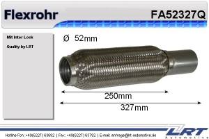 Flexrohr 52mm x 327mm Verstärkt mit Anschlußrohr LRT-FA52327Q