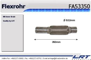 Flexrohr mit Anschlussrohr i 53mm l 350mm LRT-FA53350