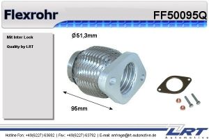 Flexrohr mit 2-Loch Flansch 50mm x 95mm LRT-FF50095Q
