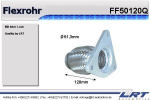 Flexrohr mit 3-Loch Flansch Megane Scenic 1.4 1.6 LRT-FF50120Q