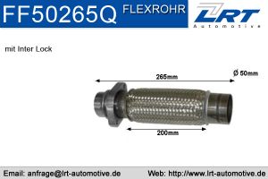 Flexrohr BMW 5 E39 mit 2-Loch Flansch 50x265mm LRT-FF50265Q