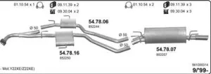 Schalldämpfer 2x MSD ESD Opel Omega B 2.2