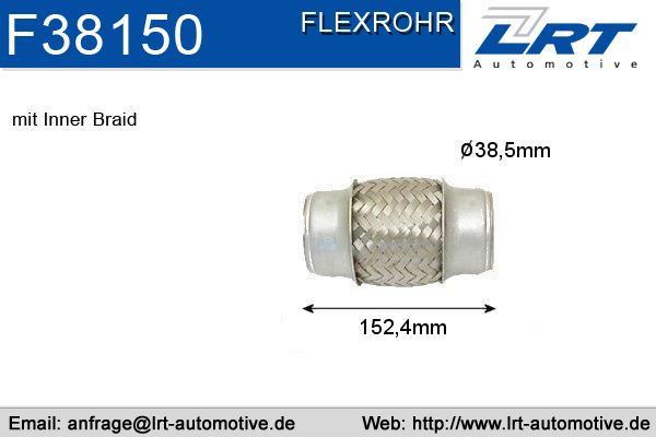 Flexrohr innendurchmesser: 38mm länge: 150mm LRT-F38150