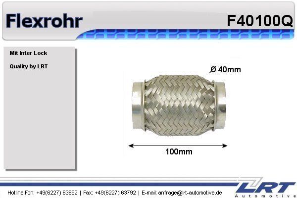 Flexrohr verstärkt innendurchmesser: 40mm länge: 100mm LRT-F40100Q