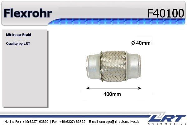 Flexrohr innendurchmesser: 40mm länge: 100mm LRT-F40100