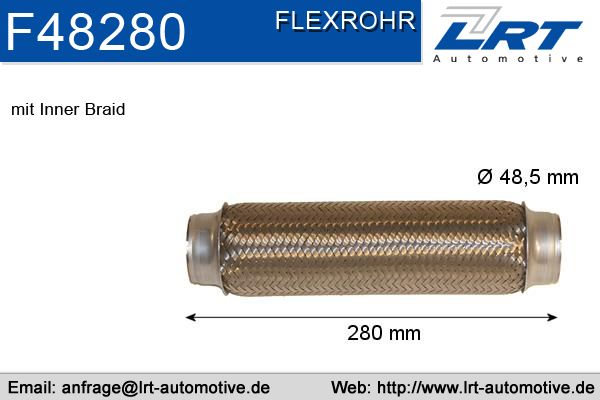 Flexrohr innendurchmesser: 48mm länge: 280mm LRT-F48280