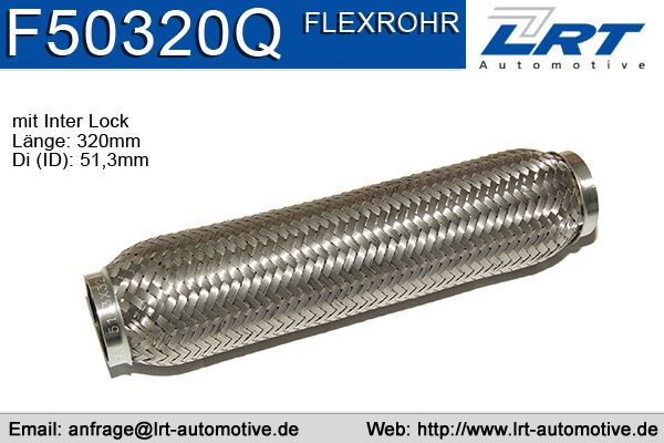 Flexrohr verstärkt innen: 50mm l: 320mm LRT-F50320Q