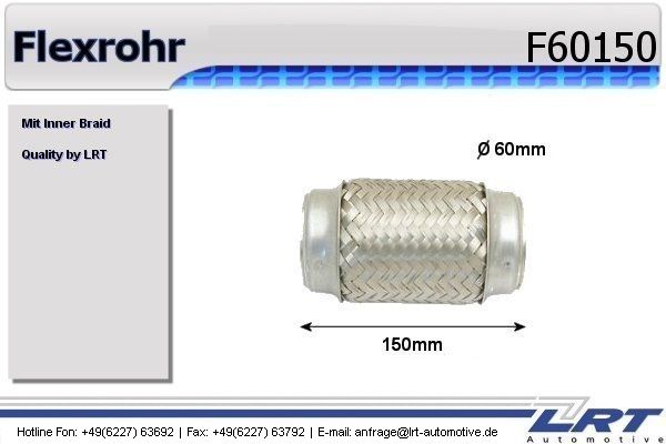 Flexrohr innendurchmesser: 60 mm länge: 150mm LRT-F60150