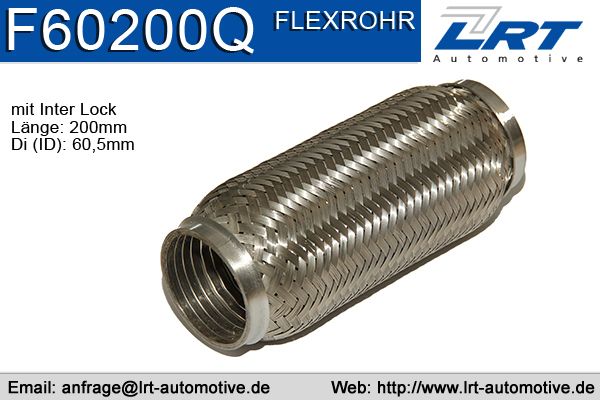 Flexrohr verstärkt innendurchmesser: 60mm länge: 200mm LRT-F60200Q