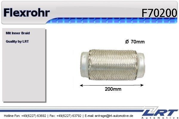 Flexrohr innendurchmesser: 70mm länge: 200mm LRT-F70200