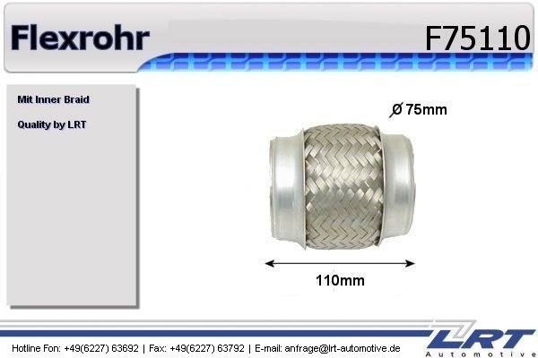 Flexrohr innendurchmesser: 75mm länge: 110mm LRT-F75110