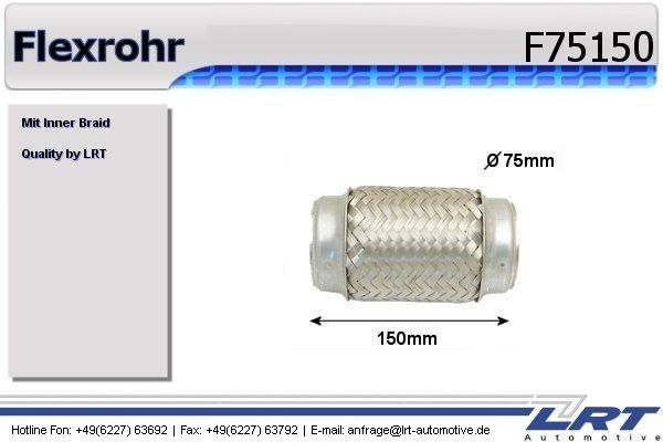 Flexrohr innendurchmesser: 76,5 mm länge: 150mm LRT-F75150
