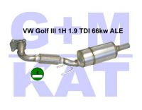 Partikelfilter VW Golf III 1.9 66 kw 1E ALE grüne Plakette Nachrüstung 0137039