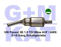 Russpartikelfilter-VW-Passat-1.9-3B 96kw avf grüne plakette 02.37.001