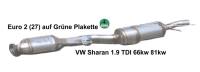 Partikelfilter VW Sharan 1.9 tdi 66 81kw grüne Plakette 02.37.044