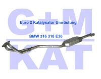Euro 2 BMW 316 i 73 75 kw E36 Katalysator 200117-EU2