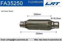 Flexrohr 40mm x 274mm mit Anschlußrohr LRT-FA40274