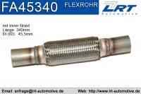 Flexrohr mit Anschlussrohr i 45mm l 340mm LRT-FA45340