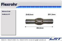 Flexrohr mit Anschlussrohr i 45mm l 364mm LRT-FA45364