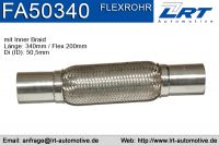 Flexrohr mit Anschlussrohr i 50mm l 340mm LRT-FA50340