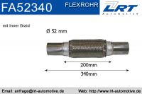 Flexrohr 52mm x 340mm mit Anschl...