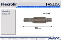 Flexrohr mit Anschlussrohr i 53mm l 350mm LRT-FA53350