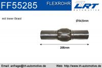 Flexrohr mit Anschlussrohr i 55mm l 285mm LRT-FA55285