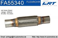 Flexrohr mit Anschlussrohr i 55mm x l 340mm LRT-FA55340