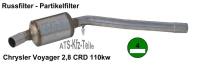 Partikelfilter Chrysler Voyager 2,8 CRD 110 kw grüne Plakette 0438005